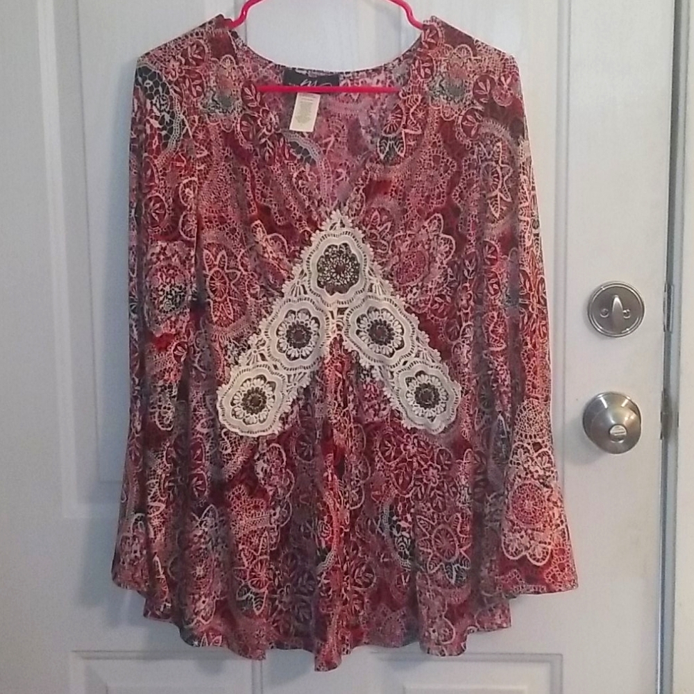 Bell sleeve dress top
